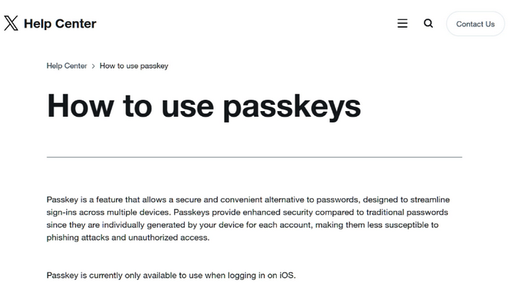 宝山苹果维修店铺分享iOS用户如何通过通行密钥(Passkey)登录 